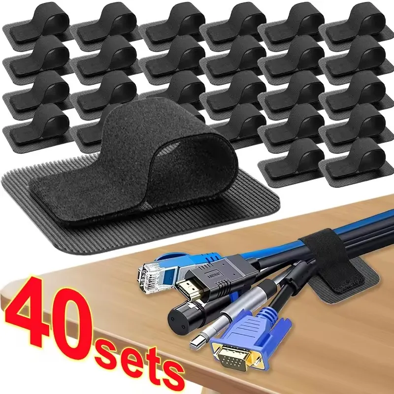 Desk Organizer - 4-40 Sets Cable Management Under Desk