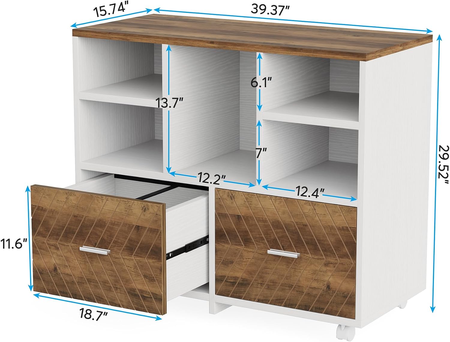 2-Drawer Wood File Cabinet, Mo - огляд і ціна Printer Stand