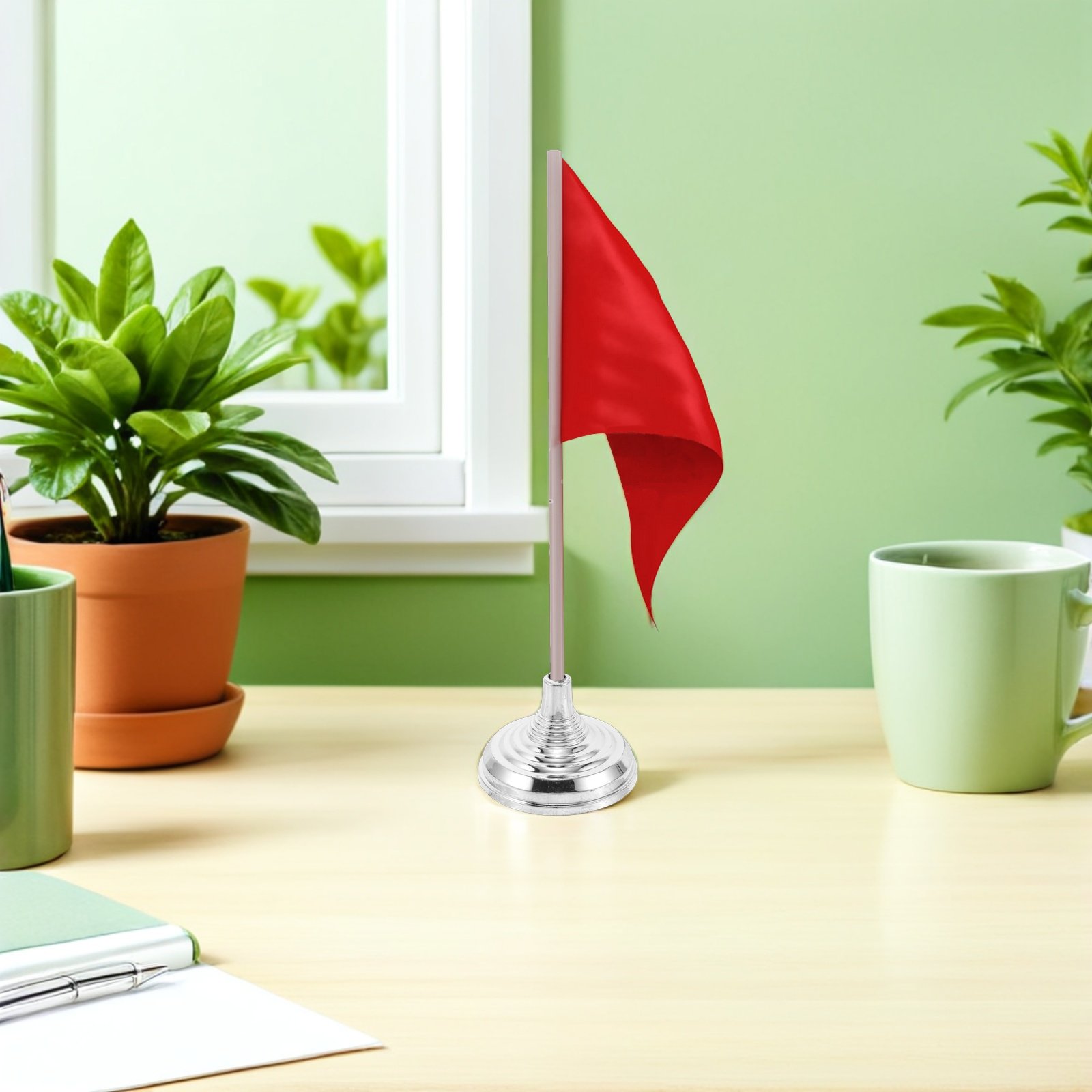 12Pcs Silver Mini Desk Flag St - огляд і ціна Office Furniture Brands