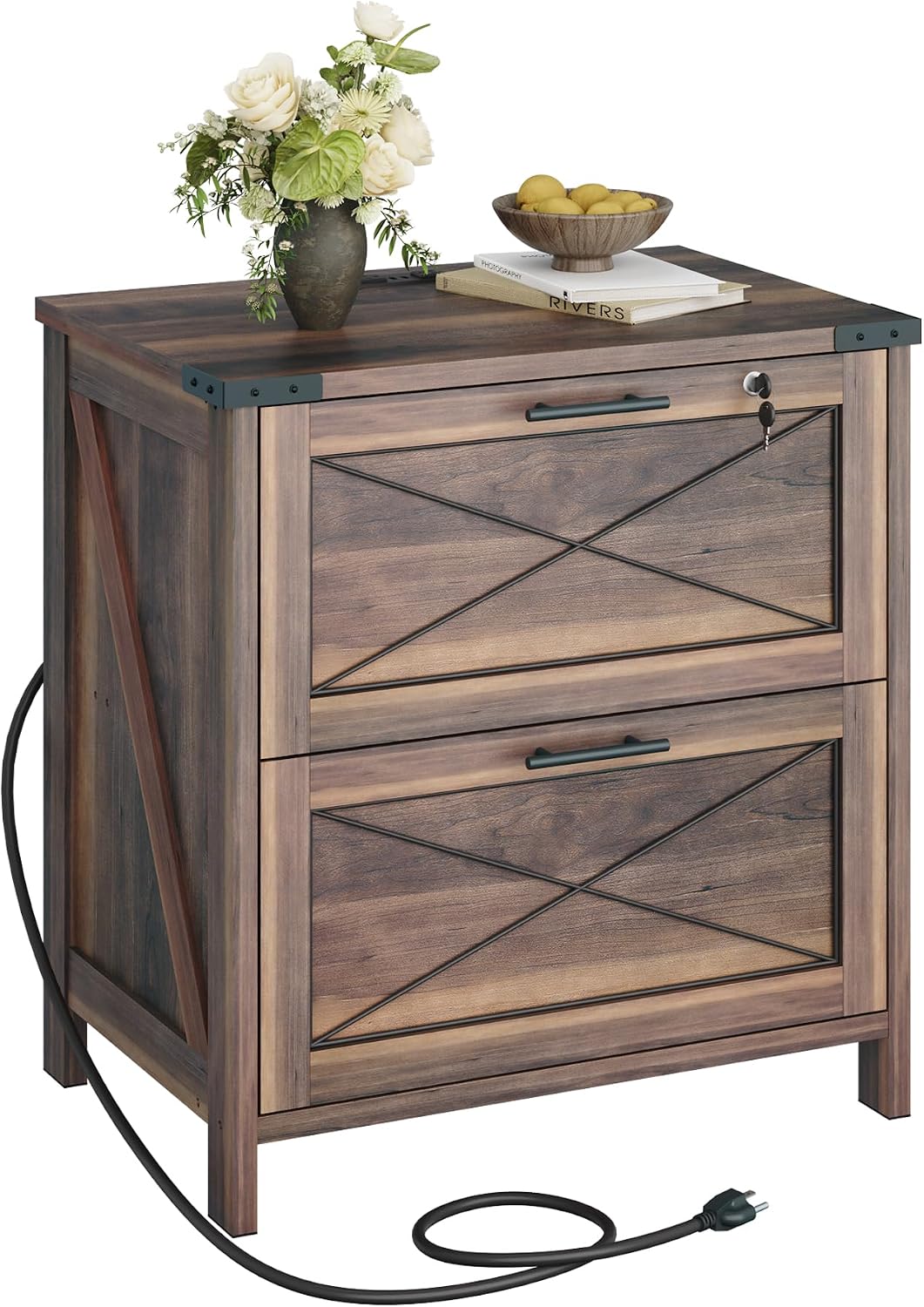 Wood Lateral File Cabinet, 2 D - огляд і ціна Printer Stand