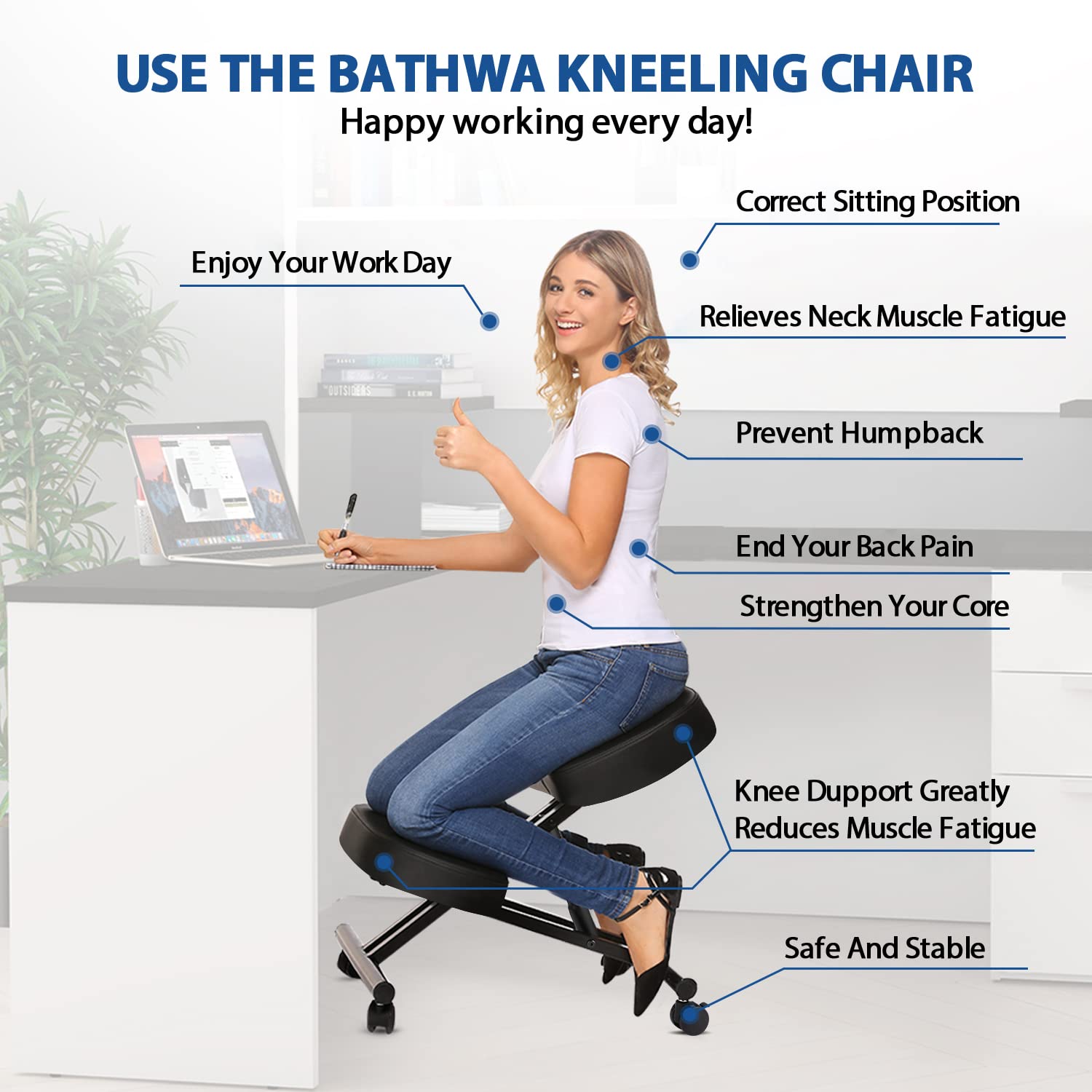 Kneeling Chair Ergonomic for O - огляд і ціна Office Stool