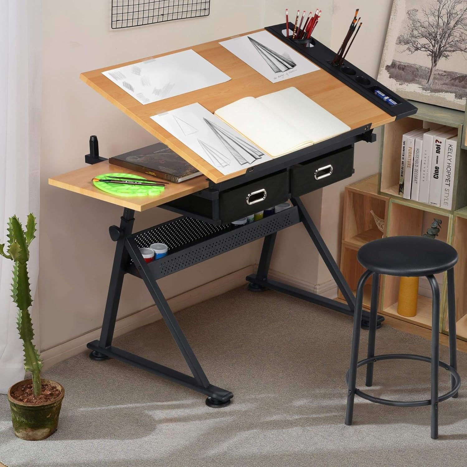 Adjustable Drafting Table Art  - огляд і ціна Office Stool