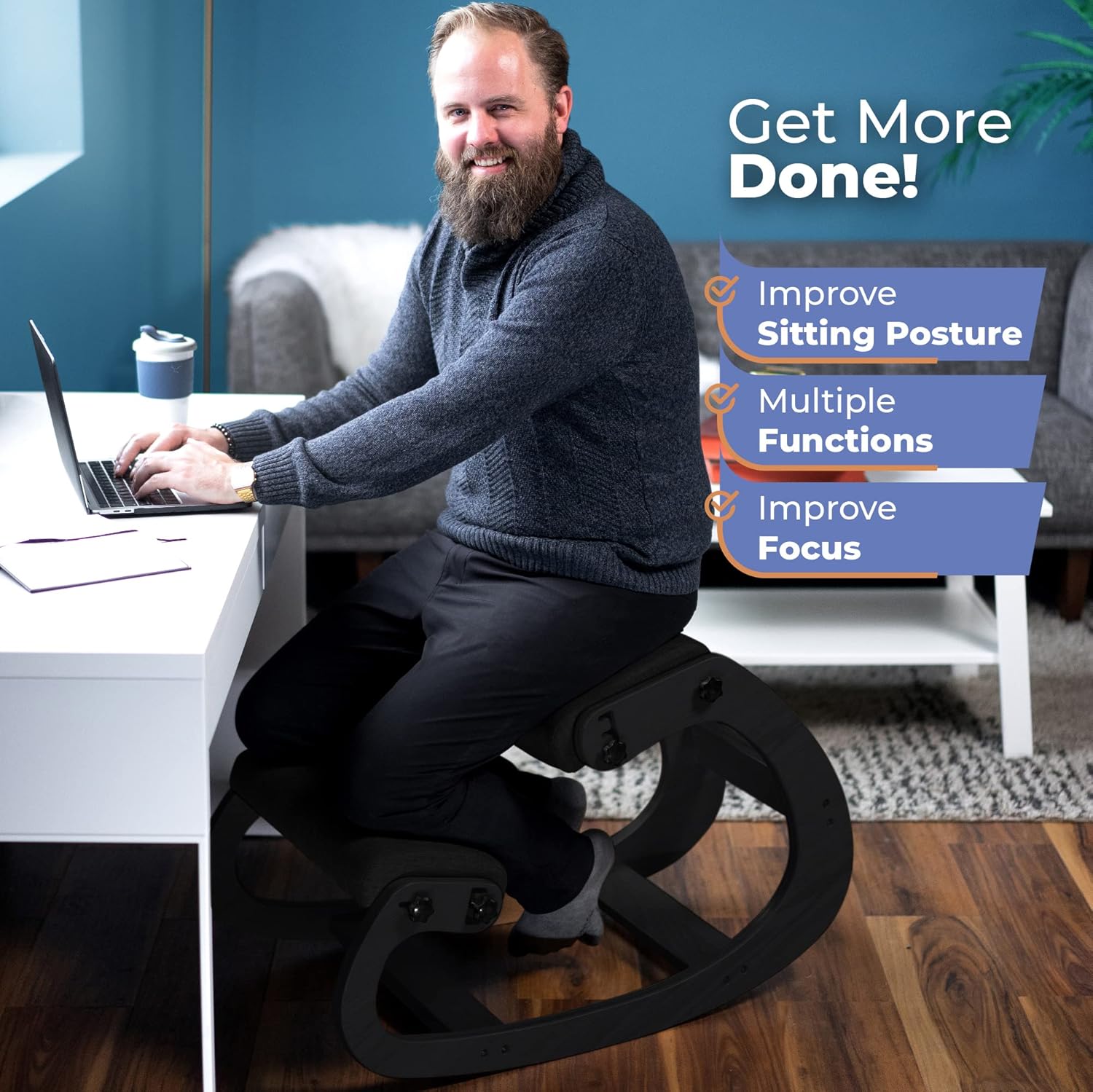 Ergonomic Wooden Kneeling Chai - огляд і ціна Office Stool