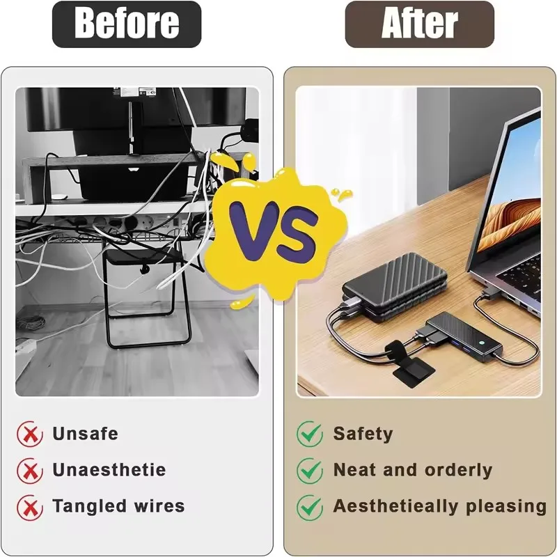 4-40 Sets Cable Management Und - огляд і ціна Desk Organizer
