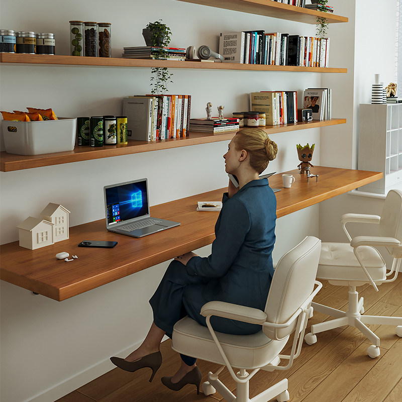 Nordic Solid Wood Desk with Bo - огляд і ціна Bookshelf