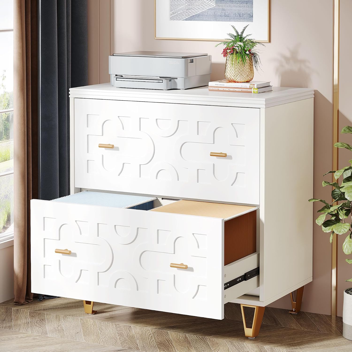 2-Drawer Lateral File Cabinet, - огляд і ціна Printer Stand