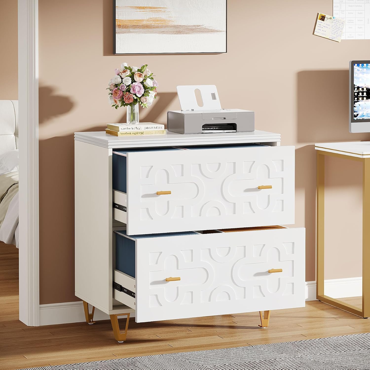 2-Drawer Lateral File Cabinet, - огляд і ціна Printer Stand
