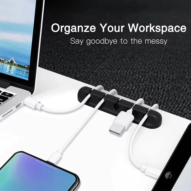 Silicone USB Cable Clip Winder - огляд і ціна Desk Organizer