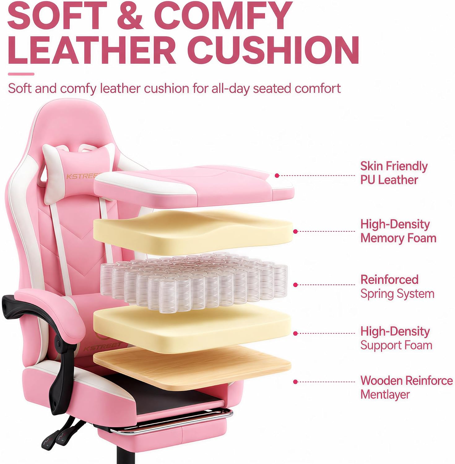 Ergonomic High Back Gaming Cha - огляд і ціна Office Chair Cushion