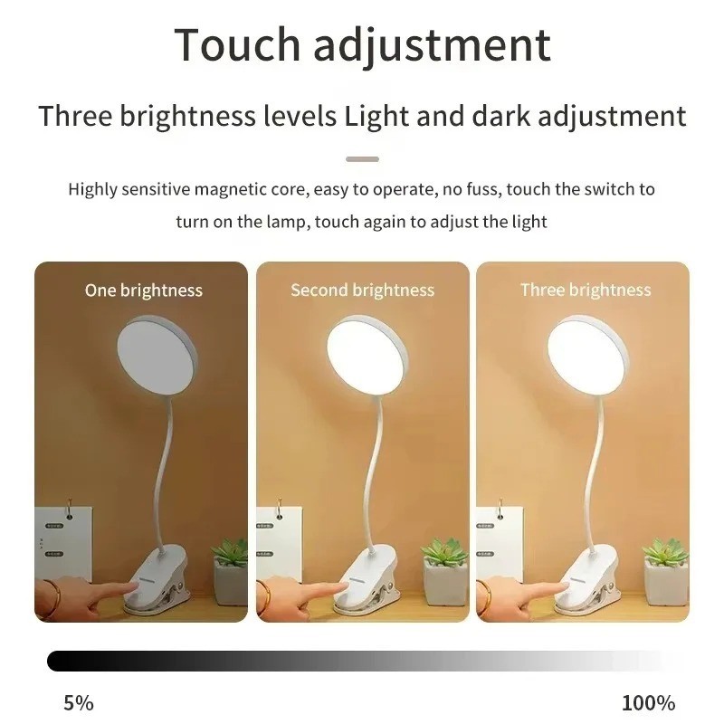 Portable USB Rechargeable Clip - огляд і ціна Desk Lamp