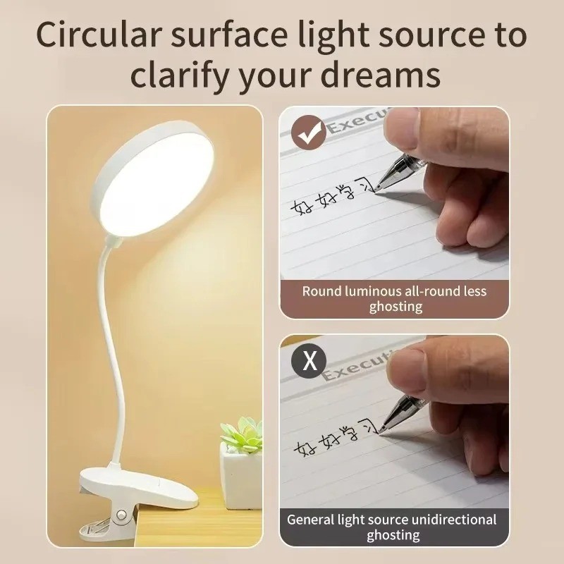 Portable USB Rechargeable Clip - огляд і ціна Desk Lamp