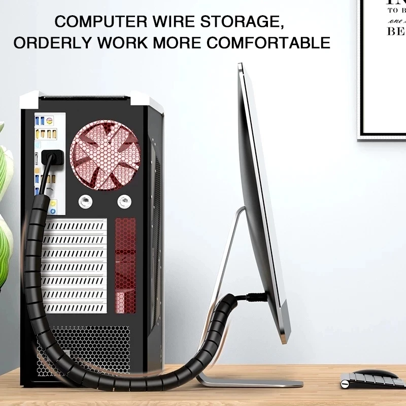 2M Long Cable Management Compu - огляд і ціна Desk Organizer