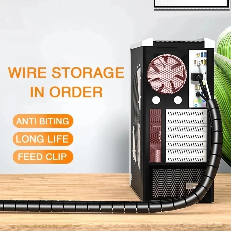 2M Long Cable Management Compu - огляд і ціна Desk Organizer