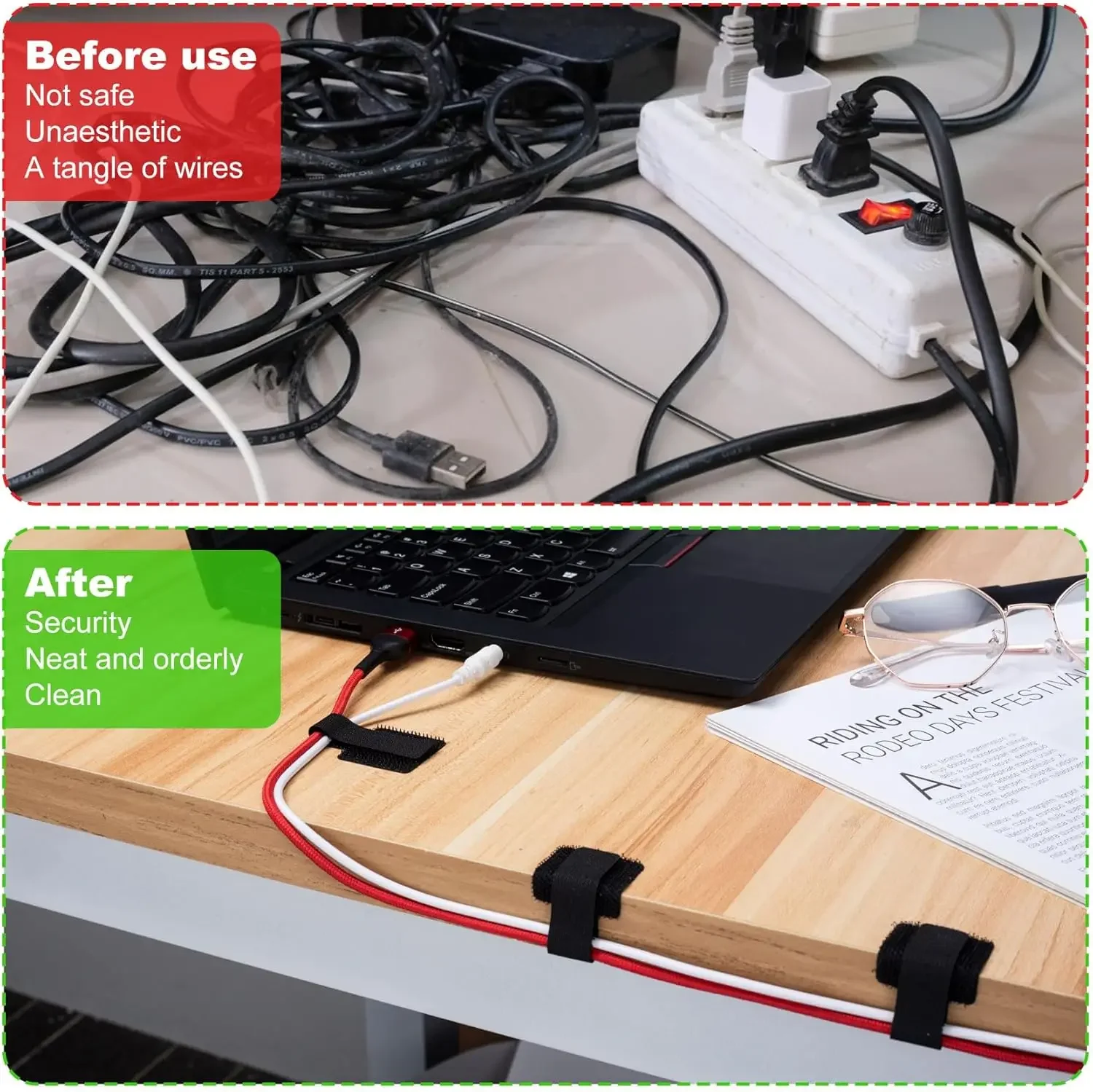 Reusable Cable Ties Fastening  - огляд і ціна Desk Organizer