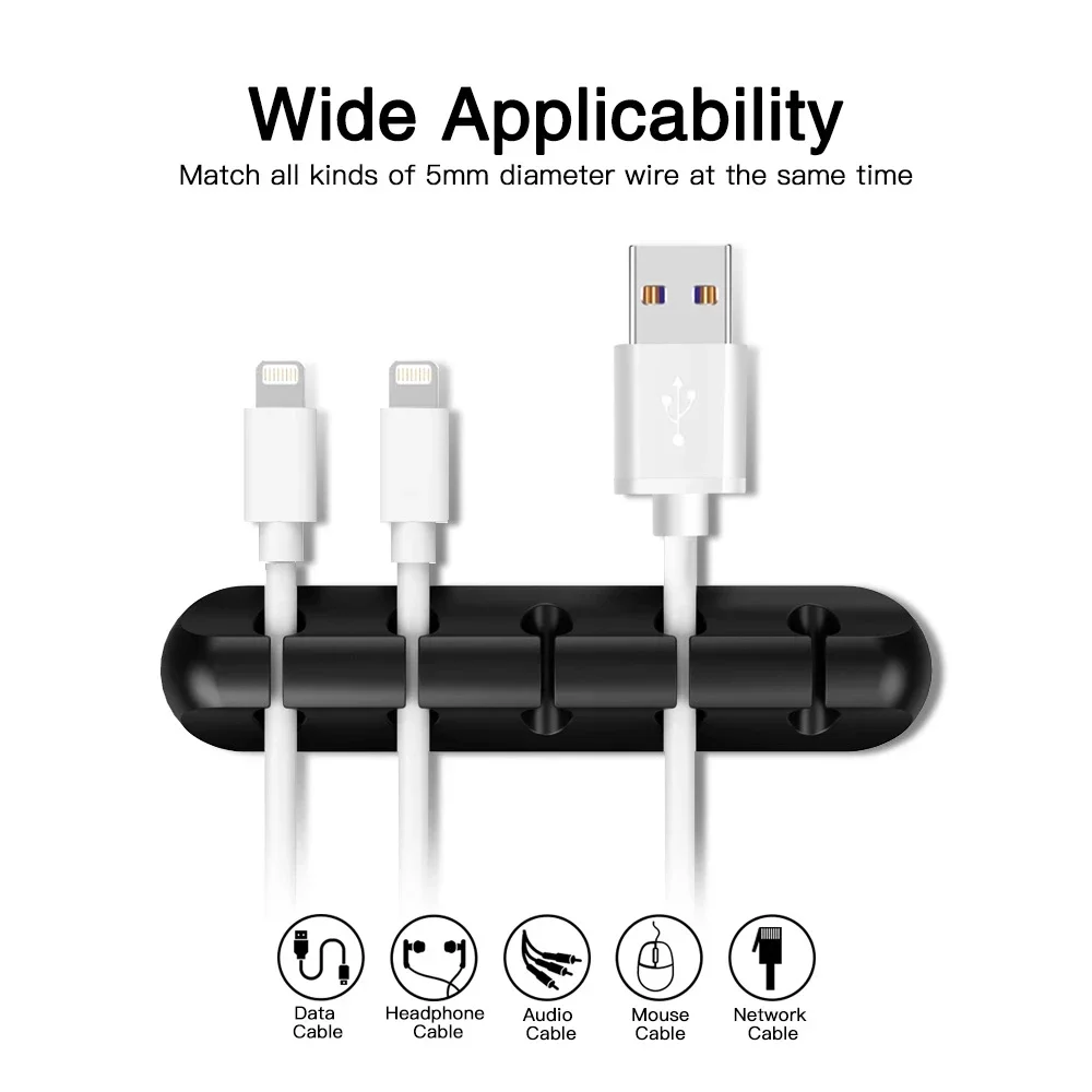 Silicone USB Cable Organizer U - огляд і ціна Desk Organizer