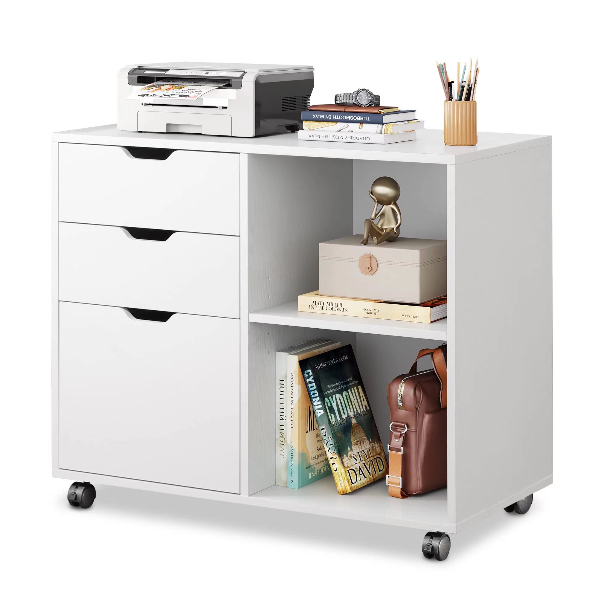 3-Drawer Wood File Cabinet, Mo - огляд і ціна Printer Stand