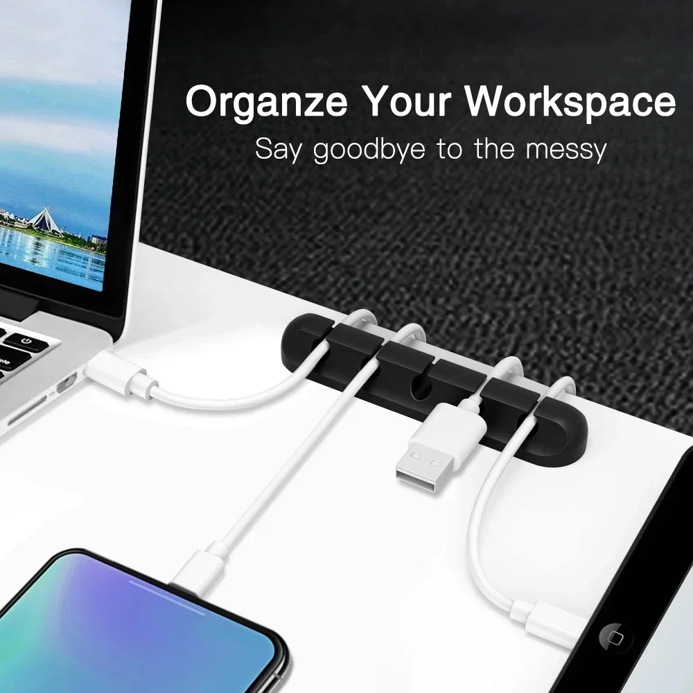 Silicone USB Cable Organizer U - огляд і ціна Desk Organizer